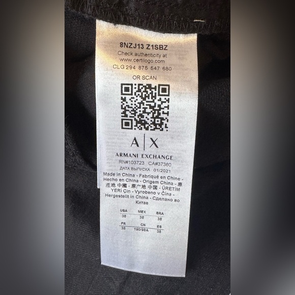 Armani Exchange men black jeans - Picture 6 of 11